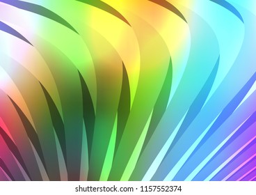 Light Multicolor, Rainbow vector pattern with narrow lines. Shining colored illustration with narrow lines. The pattern can be used for busines ad, booklets, leaflets