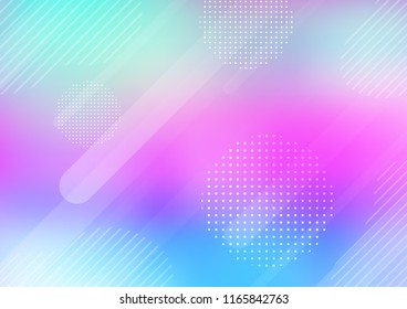 Light Multicolor, Rainbow vector pattern with rounded lines, dots. Modern geometrical abstract illustration with sticks, dots. The pattern can be used as ads, poster, banner for commercial.