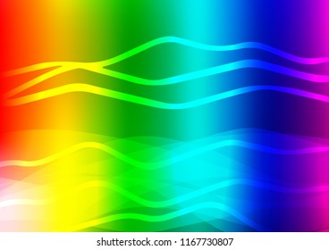 Light Multicolor, Rainbow vector pattern with narrow lines. Glitter abstract illustration with colored sticks. The pattern can be used for busines ad, booklets, leaflets