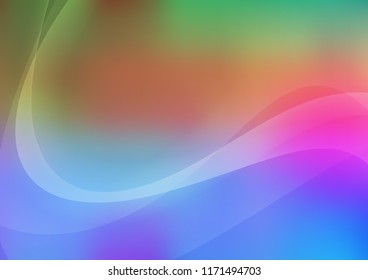 Light Multicolor, Rainbow vector pattern with bubble shapes. A vague circumflex abstract illustration with gradient. The best blurred design for your business.