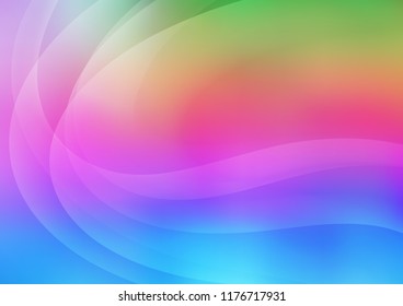 Light Multicolor, Rainbow vector pattern with liquid shapes. Shining crooked illustration in marble style. A completely new template for your business design.