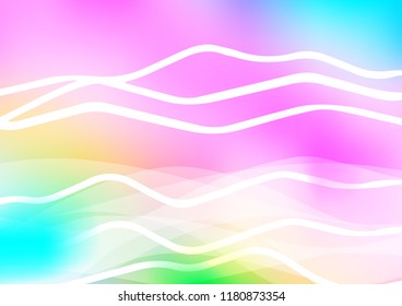 Light Multicolor, Rainbow vector pattern with narrow lines. Shining colored illustration with narrow lines. The template can be used as a background.