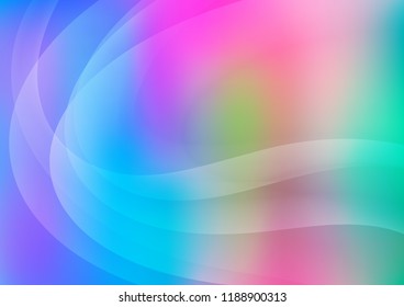 Light Multicolor, Rainbow vector pattern with lava shapes. An elegant bright illustration with gradient. Textured wave pattern for backgrounds.