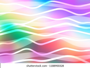 Light Multicolor, Rainbow vector pattern with narrow lines. Modern geometrical abstract illustration with staves. The pattern can be used for websites.
