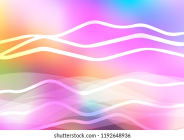 Light Multicolor, Rainbow vector pattern with narrow lines. Modern geometrical abstract illustration with staves. Smart design for your business advert.