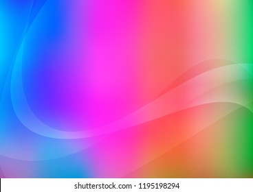 Light Multicolor, Rainbow vector pattern with bubble shapes. A vague circumflex abstract illustration with gradient. Brand new design for your ads, poster, banner.
