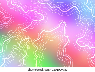 Light Multicolor, Rainbow vector pattern with lava shapes. Creative illustration in halftone marble style with gradient. A completely new template for your business design.