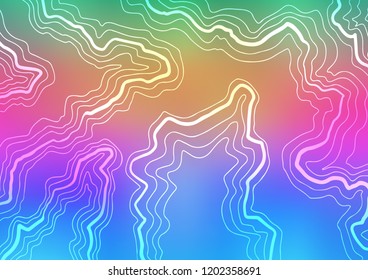 Light Multicolor, Rainbow vector pattern with bubble shapes. Geometric illustration in marble style with gradient.  The elegant pattern for brand book.