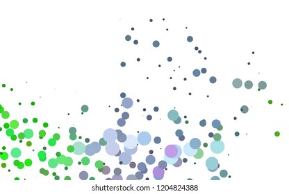 Light Multicolor, Rainbow vector pattern with spheres. Colorful illustration with blurred circles in nature style. Template for your brand book.