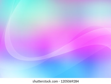 Light Multicolor, Rainbow vector pattern with bubble shapes. Modern gradient abstract illustration with bandy lines. The elegant pattern for brand book.