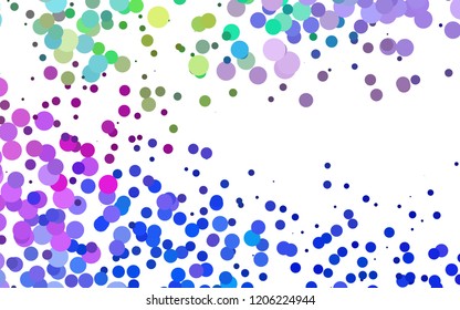 Light Multicolor, Rainbow vector pattern with spheres. Modern abstract illustration with colorful water drops. Pattern for ads, leaflets.