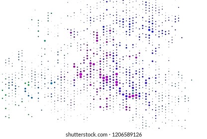 Light Multicolor, Rainbow vector pattern with spheres. Modern abstract illustration with colorful water drops. Pattern for ads, leaflets.