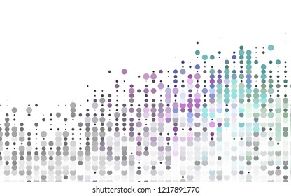 Light Multicolor, Rainbow vector pattern with spheres. Abstract illustration with colored bubbles in nature style. Pattern for ads, leaflets.