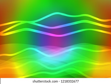 Light Multicolor, Rainbow vector pattern with narrow lines. Modern geometrical abstract illustration with staves. The pattern can be used for busines ad, booklets, leaflets