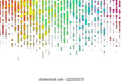 Light Multicolor, Rainbow vector pattern with spheres. Blurred decorative design in abstract style with bubbles. Template for your brand book.
