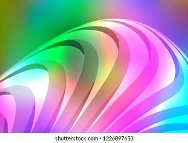 Light Multicolor, Rainbow vector pattern with narrow lines. Lines on blurred abstract background with gradient. Smart design for your business advert.