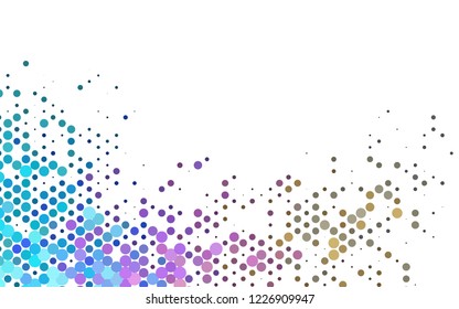 Light Multicolor, Rainbow vector pattern with spheres. Blurred bubbles on abstract backdrop with colorful gradient. Pattern for beautiful websites.