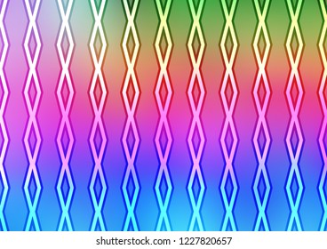 Light Multicolor, Rainbow vector pattern with lines, rectangles. Colorful decorative design in simple style with lines, rhombuses. Smart design for your business advert.