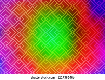 Light Multicolor, Rainbow vector pattern with narrow lines. Shining colored illustration with narrow lines. Pattern for ads, posters, banners.