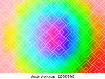 Light Multicolor, Rainbow vector pattern with narrow lines. Blurred decorative design in simple style with lines. Pattern for ads, posters, banners.