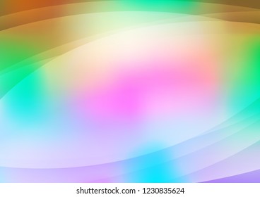 Light Multicolor, Rainbow vector pattern with narrow lines. Lines on blurred abstract background with gradient. The pattern can be used for websites.