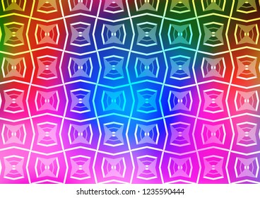Light Multicolor, Rainbow vector pattern with narrow lines. Glitter abstract illustration with colored sticks. Pattern for business booklets, leaflets.