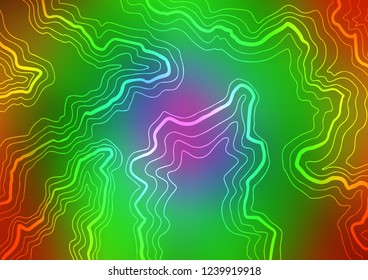 Light Multicolor, Rainbow vector pattern with bent ribbons. Shining crooked illustration in marble style. Marble design for your web site.