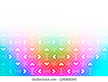 Light Multicolor, Rainbow vector pattern with narrow lines. Decorative shining illustration with lines on abstract template. Pattern for ads, posters, banners.
