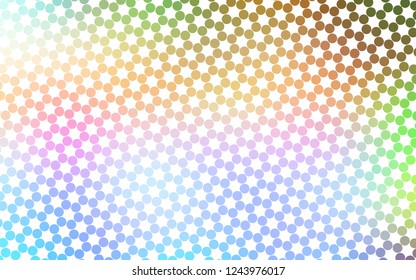 Light Multicolor, Rainbow vector pattern with spheres. Modern abstract illustration with colorful water drops. Pattern for ads, leaflets.