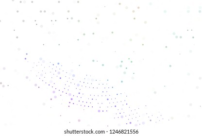 Light Multicolor, Rainbow vector  pattern with spheres. Modern abstract illustration with colorful water drops. New design for ad, poster, banner of your website.