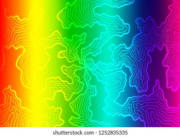 Light Multicolor, Rainbow vector pattern with lava shapes. Shining crooked illustration in marble style. The best blurred design for your business.