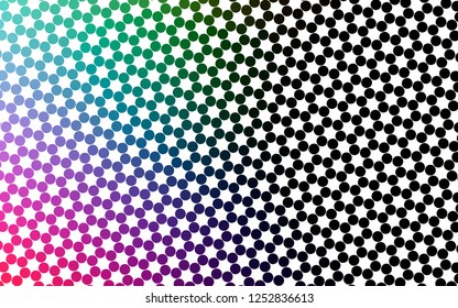 Light Multicolor, Rainbow vector pattern with spheres. Blurred decorative design in abstract style with bubbles. Design for posters, banners.