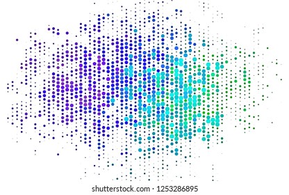 Light Multicolor, Rainbow vector pattern with spheres. Glitter abstract illustration with blurred drops of rain. Template for your brand book.