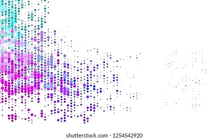 Light Multicolor, Rainbow vector pattern with spheres. Glitter abstract illustration with blurred drops of rain. Pattern for beautiful websites.