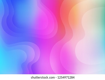 Light Multicolor, Rainbow vector pattern with liquid shapes. Creative geometric illustration in marble style with gradient. A new texture for your  ad, booklets, leaflets.