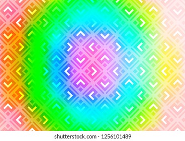 Light Multicolor, Rainbow vector pattern with lines, rectangles. Modern geometric abstract illustration with lines, squares. Smart design for your business advert.
