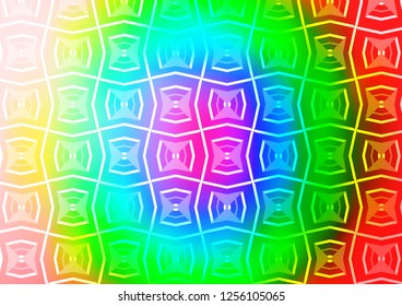 Light Multicolor, Rainbow vector pattern with narrow lines. Shining illustration with lines on abstract template. Best design for your ad, poster, banner.