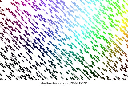 Light Multicolor, Rainbow vector pattern with narrow lines. Modern geometrical abstract illustration with staves. Pattern for ads, posters, banners.