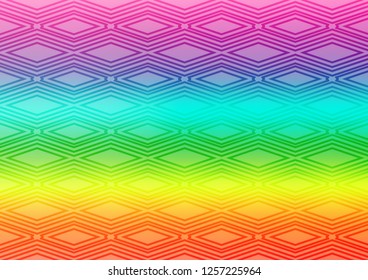 Light Multicolor, Rainbow vector pattern with lines, rectangles. Modern geometric abstract illustration with lines, squares. Pattern for business booklets, leaflets.