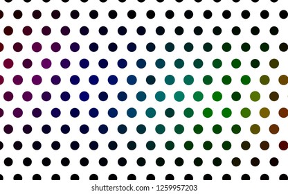 Light Multicolor, Rainbow vector pattern with spheres. Abstract illustration with colored bubbles in nature style. Template for your brand book.