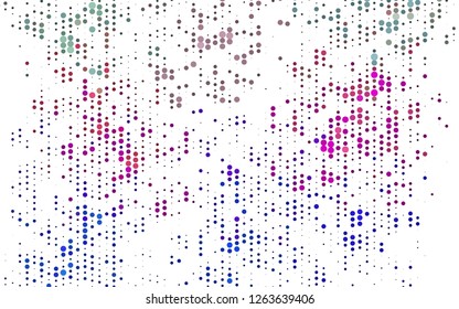 Light Multicolor, Rainbow vector pattern with spheres. Illustration with set of shining colorful abstract circles. Design for posters, banners.