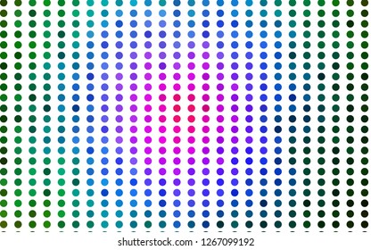 Light Multicolor, Rainbow vector pattern with spheres. Glitter abstract illustration with blurred drops of rain. Pattern of water, rain drops.
