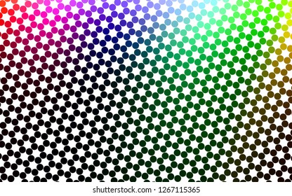 Light Multicolor, Rainbow vector pattern with spheres. Beautiful colored illustration with blurred circles in nature style. Pattern for beautiful websites.