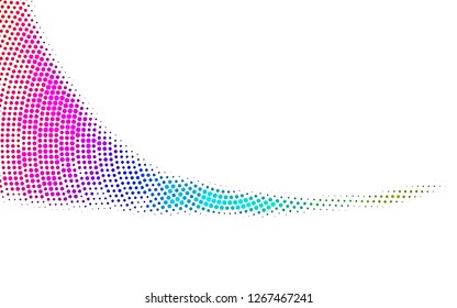 Light Multicolor, Rainbow vector pattern with spheres. Illustration with set of shining colorful abstract circles. Design for posters, banners.