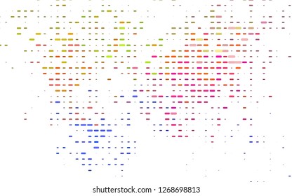 Light Multicolor, Rainbow vector pattern with narrow lines. Shining colored illustration with narrow lines. The pattern can be used for busines ad, booklets, leaflets