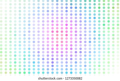 Light Multicolor, Rainbow vector pattern with spheres. Beautiful colored illustration with blurred circles in nature style. Template for your brand book.