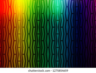 Light Multicolor, Rainbow vector pattern with narrow lines. Modern geometrical abstract illustration with staves. The pattern can be used for websites.