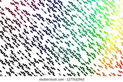 Light Multicolor, Rainbow vector pattern with narrow lines. Glitter abstract illustration with colored sticks. Pattern for ads, posters, banners.