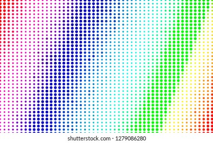 Light Multicolor, Rainbow vector pattern with spheres. Illustration with set of shining colorful abstract circles. Pattern for ads, booklets.