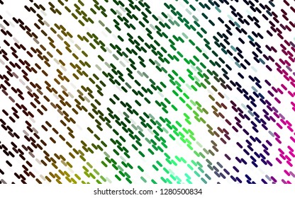 Light Multicolor, Rainbow vector pattern with narrow lines. Shining illustration with lines on abstract template. Pattern for business booklets, leaflets.